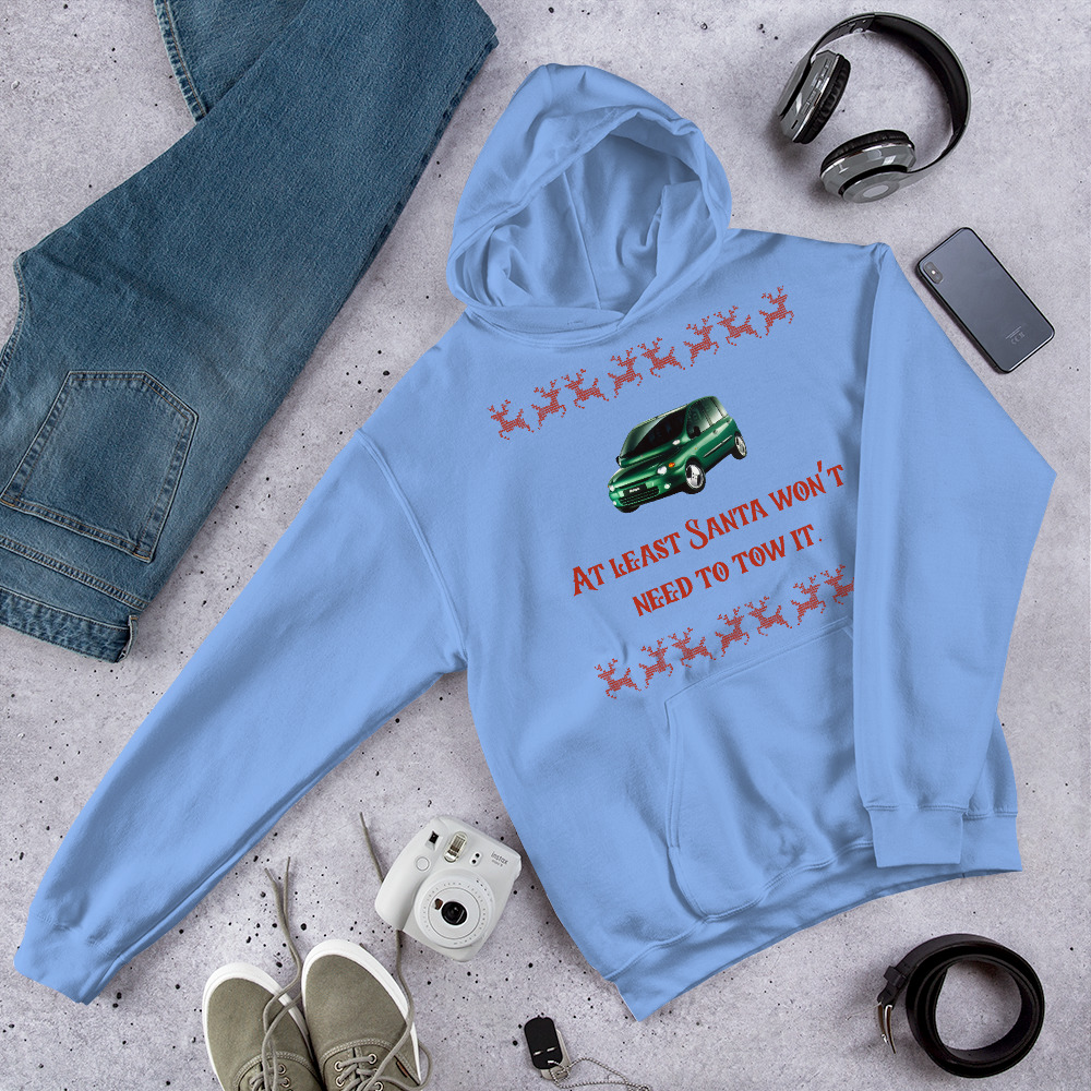 Multipla Unisex Kapuutsiga Pusa - "At Least Santa Wont't Need To Tow It" - Image 3