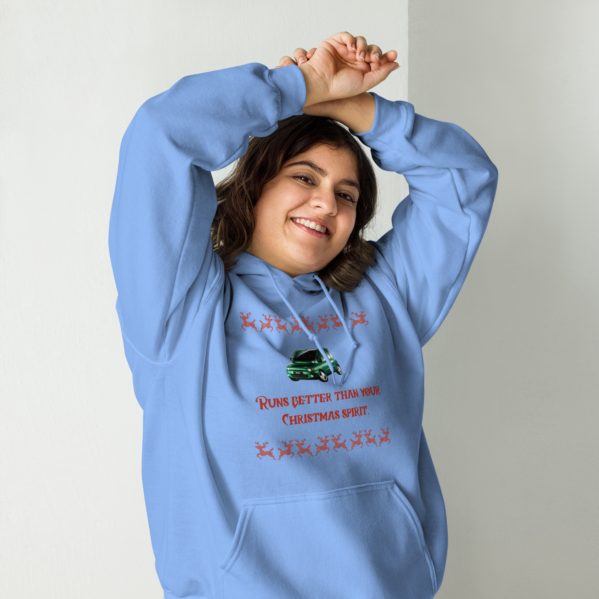 Multipla Unisex Kapuutsiga Pusa – “Runs Better Than Your Christmas Spirit.” - Image 10